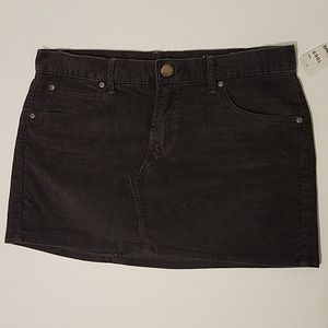 NWT GAP gray corduroy mini skirt